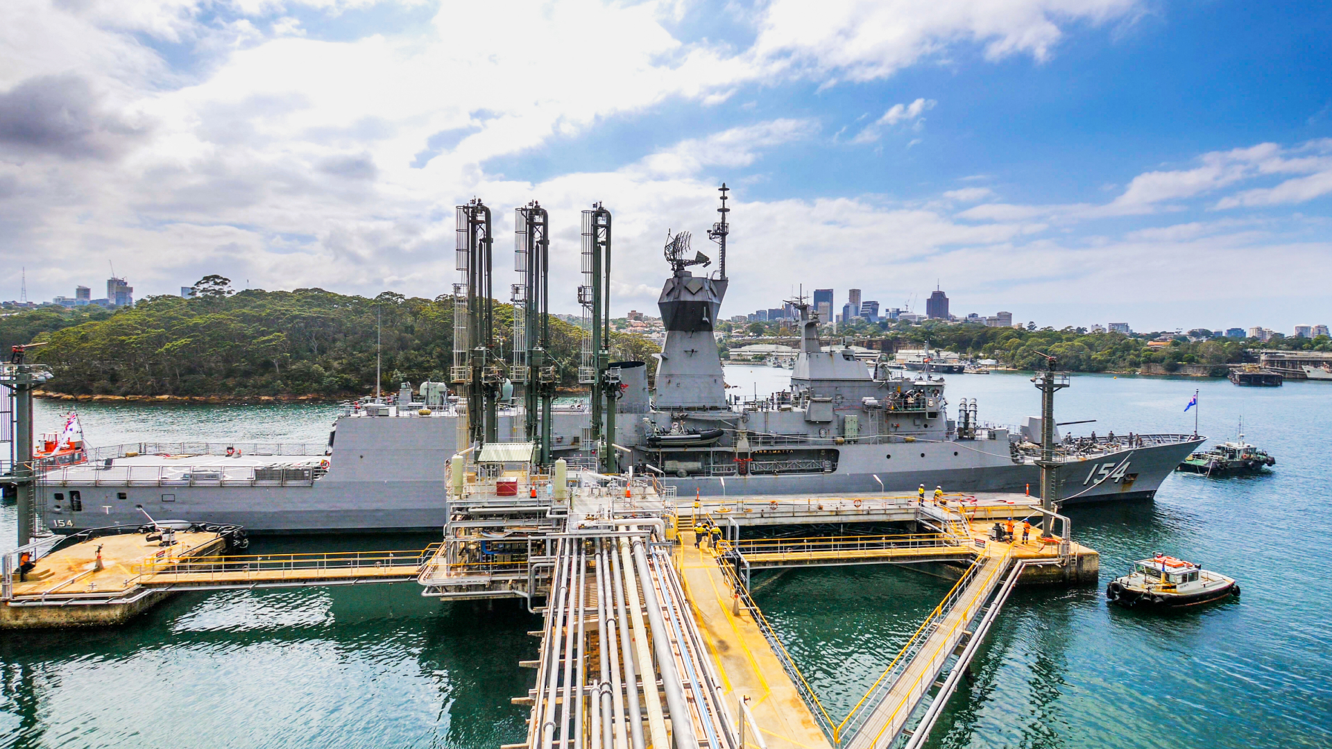 ADF vessel refuelling at Viva Energy