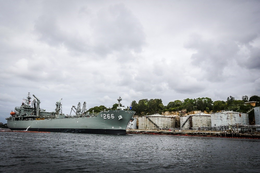 Ship in dockyard