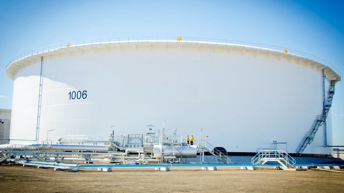 100 million litre crude tank built